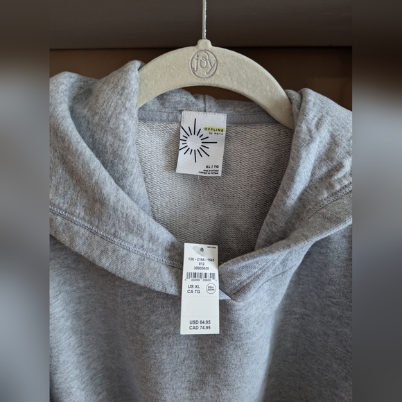 Offline By Aerie Throw-Back Cropped Hoodie - Picture 3 of 5
